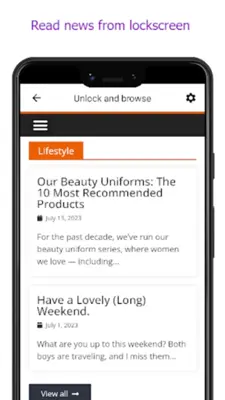 Unlock and browse android App screenshot 4