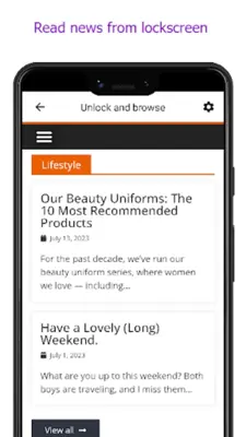 Unlock and browse android App screenshot 6